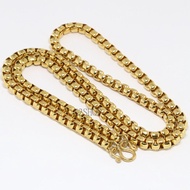 s2shop สร้อยคอสแตนเลสแท้ สร้อยคอพระ ลายผ่าหวาย ห้อยพระได้ 1 องค์ ความกว้าง 6 มม. ความยาว 16 18 20 22