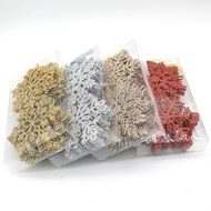 [FPE] 24Pcs Glitter Snowflake Ornaments for Stunning Decor