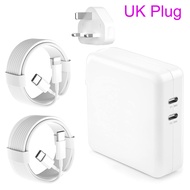 116W USB C ชาร์จ2พอร์ตอะแดปเตอร์เข้ากันได้กับ Mac Book Pro 16 15 14 13นิ้ว Mac Book Air 13นิ้วที่ชาร