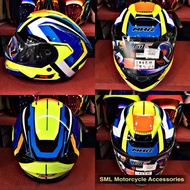 MHR GTF FF831 Brink Yellow (Full Face Helmet with Double Visor) SHOEI