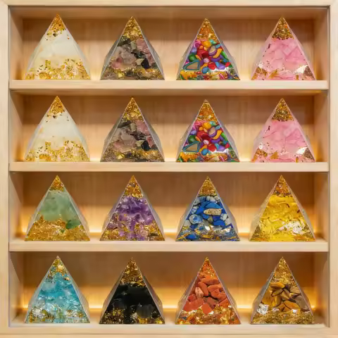 Peace in the Palm 3cm Micro Crystal Pyramid Meticulously Shaped to Create a Mini Zen Corner Desk Vis
