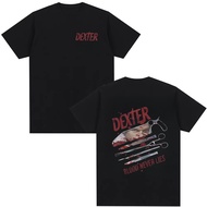 Dexter Morgan Blood Never Lies Pattern Printed T-shirt Men's Fashion Top from TV Series