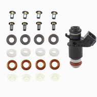 4sets Fuel Injector Rebuild Repair Kit Oring Kit Filter Caps for Honda Civic 1.7L LX EX CX H 2001-20