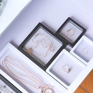70*70mm Super Elastic PE Transparent Film Suspended Jewelry Box Necklace Ring Bracelet Jewelry Box