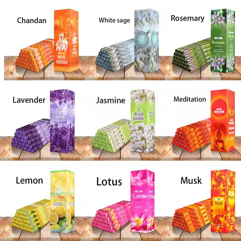 F Tibetan 10/25 Small Tubes White Sage Incense Sticks Rosemary Chandan Lemon Indian Incense Lavender
