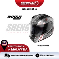 NOLAN N60-6 WheelSpin 058 Full Face Helmet Motor Visor Topi Keledar Keselamatan Full Face Original S