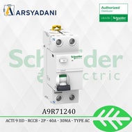 SCHNEIDER - A9R71240 - Acti 9 iID RCCB 2P 40A 30mA type AC