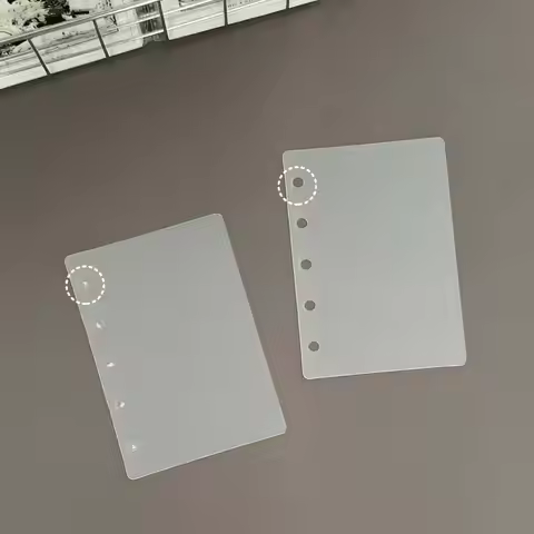 10pcs Transparent Loose-Leaf Notebook Refill Paper 5-hole M5 A8 Spiral Binder Divider Page Separator