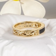 925銀戒指黑色莫桑鑽復古男戒 自然風格復古男戒