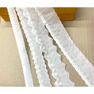 2m/5m kate fabric lace size 2.5cm-2.5cm.