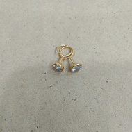 1 gram young gold bean sprout earrings