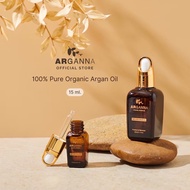 Arganna Pure Organic  Argan Oil น้ำมันอาร์แกนออยล์ กลิ่นธรรมชาติ (15 มล.) น้ำมันบำรุงผิวเพื่อผิวขาวก