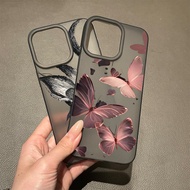 For iPhone Case Transparent Shipped From Thailand Exquisite Butterfly 17 11 12 13 14 15 16 PRO MAX X