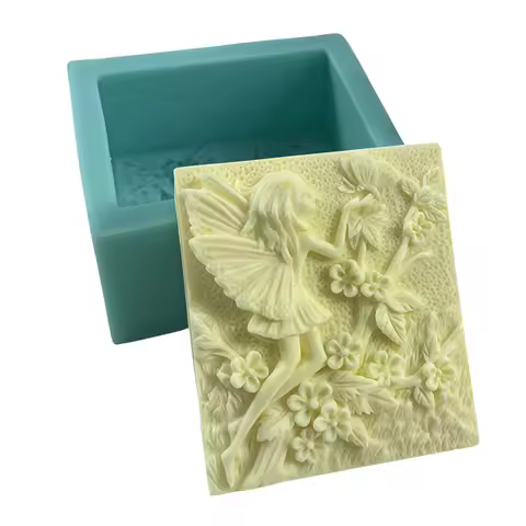 Silicone Soap Mold Flower Fairy Handmade Soap Molds Butterfly Cold Process Natural Soap Art Crafts M