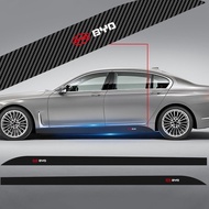 2pcs Car Door Side Skirt Car Body Decal Carbon Fiber Stickers For BYD S6 S7 S8 F3 F6 F0 M6 G3 G5 G7 