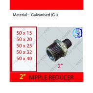 2” (50mm) GI Reducing Nipple | Galvanized Iron Reducer Nipple | GI Pipe Fitting | GI Reducer Fitting