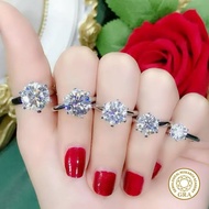 [Free GRA Certificate] Hot Sale Inlaid Eight Hearts and Eight Arrows 7 Karat Six Claws Moissanite Ri