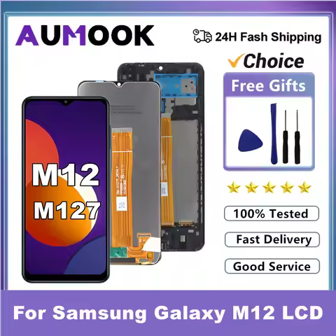 6.5" M12 LCD Screen For Samsung Galaxy M12 M127 LCD with Frame Display Touch Screen Digitizer For Sa