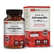 KSM-66 Ashwagandha by DailyNutra - 600mg Organic Root Extract 100% Original from USA