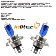 LAMPU BOHLAM HALOGEN H4 INLITEZ WHITE BLAZE 12V 60/55W