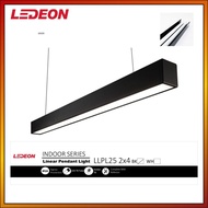 YETPlus LEDEON LLPL25 1X4 / 2X4 Black Linear Pendant Ceiling Light Fixture T8 Tube Holder LED Pemega