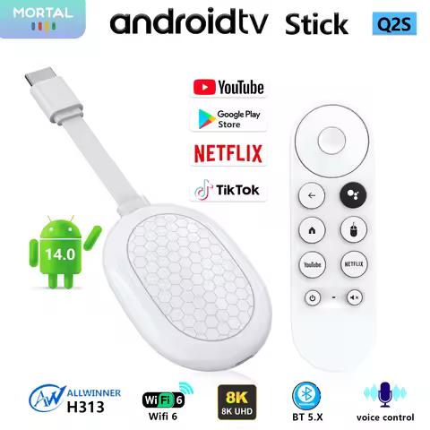Factory direct sales Android 14.0 Allwinner H313 Quad Core TV stick Support NETFLIX YOUTUBE Wifi6 BT