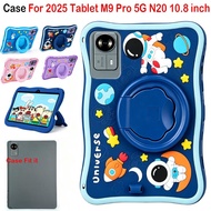 For 2025 Tablet M9 Pro 5G N20 10.8 inch NEW 360° Rotating Stand Cover Soft Silicone Shockproof Table