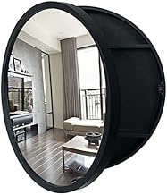 Round Bathroom Mirror Cabinet Bathroom Wall Lockers Mirror Level 3 with A Slow Closing Wooden Frame Large Round Wall Mirror (Color : Wood Color, Size : 606013.5cm) (Black 50 * 50 * 13.5cm)