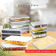 Silicook Food Container Flat - Korean 1 Food Container Organizer Food Box Refrigerator Storage Fridg