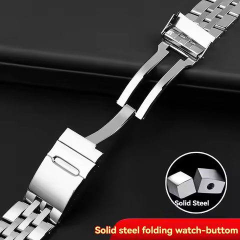 22mm/24mm Stainless Steel Watch Band for Breitling Navitimer, Avenger, Blackbird & SuperOcean – Heav