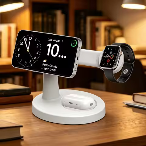 3 In 1 Magnetic Wireless Charger Stand For Magsafe iPhone 17 16 15 14 13 Pro Apple Watch 9 8 AirPods