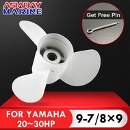 9 7/8*9 Outboard Propeller For Yamaha 20hp 25hp 30hp Boat Motor Aluminum Alloy 20 25 30 Screw 3 Blad