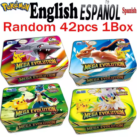 =@42pcs Pokemon Cards Battle Toys Lost Origin Pokemons Box with Pikachu Anime Bank Pokemon Game Card