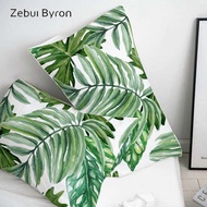 3D HD Case Pillowcase Custom/50x70/50x75/50x80/70x70 Decorative Pillow Cover,Nordic eucalyptus leave