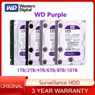 Wd สีม่วง1T 2T 3T 4T 4T ตรวจตราสำหรับ10Tb 6T Hard Iii กล้องสำหรับขับรถ3.5 "Harddisk Hdd Cctv 8Tb Sat