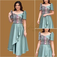 Filipiniana Ethnic Top & Skirt Set - Sage Green Dutches