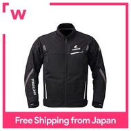 TAICHI (RS Taichi) Motorcycle Spring/Summer Breathable Mesh Chest/CE Protector Built-in Torque Mesh Jacket RSJ331 BLACK/WHITE L