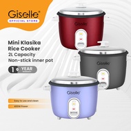 Giselle Electric Multicooker Rice Cooker Auto Keep Warm, Non-Stick inner, Mini Rice Cooker Periuk Na