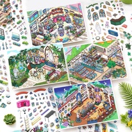 P PET Stickers 3 Pieces in Landscaping Stickers Today's Business 218th Series 2.5D Super Large Size 