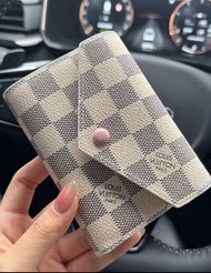 100% new LV Wallet Victorine 女裝 短銀包 白色格仔