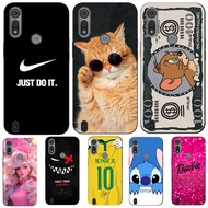 For Motorola Moto E6S E6i Case Phone Cover Protective Soft Silicone Black Tpu Case Aesthetic Cute