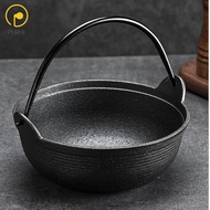 Perfk Sukiyaki หม้อนาเบะใช้ในบ้านพร้อมที่จับหนักหม้อตุ๋นออกแบบสไตล์ญี่ปุ่นสำหรับร้านอาหารเคี่ยวกลางแ