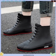 Shimano Waterproof Rain Boots for Men Rubber Shoes Fishing Husband Galoshes PVC Ankle Water Boots Ma