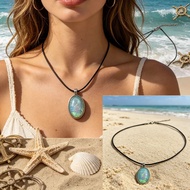 Necklace Collarbone Chainbiru Bohemian Accessories Wanita