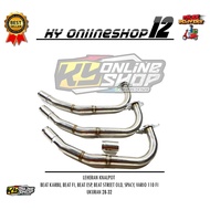 LIVE - STAINLESS EXHAUST NECK SCOOPY VARIO 110 FI SPACYBEAT STREETBEAT - FULL STAINLESS MATERIAL 201