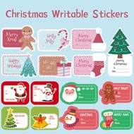 Merry Christmas Stickers Cute Santa Xmas Tree Hat Stickers Christmas Gift Decoration Labels Writable Sticker Packaging Supplies
