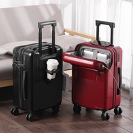 Front Opening 67cm Luggage Boarding Trolley Case Multifunctional Suitcase Universal Wheel 67cm Passw