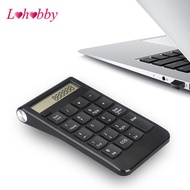 [Lohobby] Number Pad 2.4G Accessories Durable USB Mini Black Numeric Keypad for Desktop Laptop PC Fi