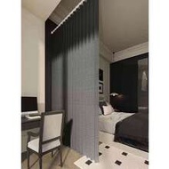1pc Freestanding Folding Room Divider Curtain, All-Season Elegant Hanging Fabric Curtain, High-Quali
