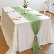 Beauty Gauze Table Flag Bali Gauze Curtain Gauze Outdoor Wedding Tablecloth Wedding Party Chiffon Cr